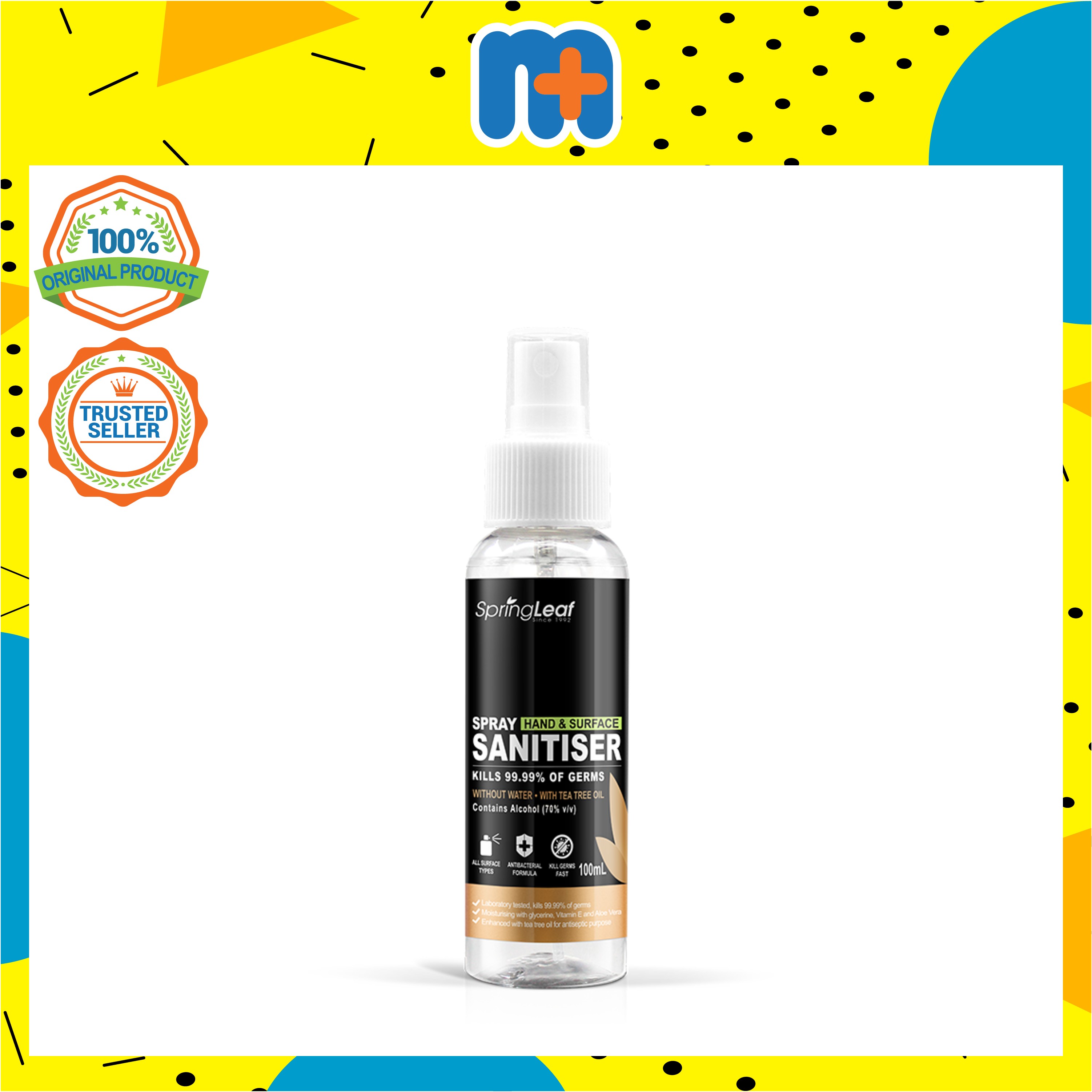 {MPLUS] SPRING LEAF Hand & Spray Sanitiser Spray 100ml