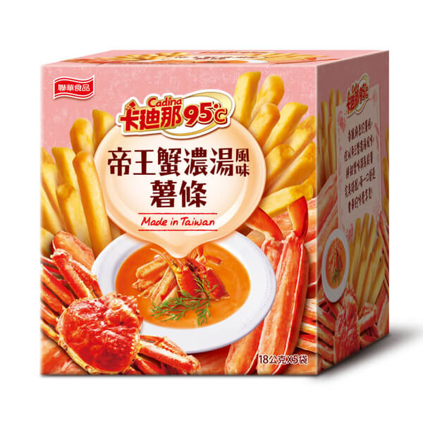 【卡迪那】95℃薯條-帝王蟹濃湯風味(18gx5包)