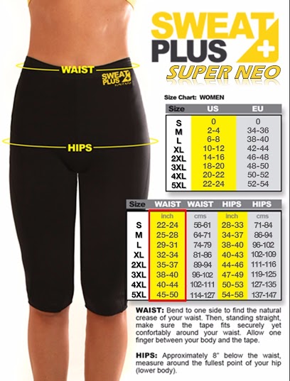Sweat Plus Size Chart