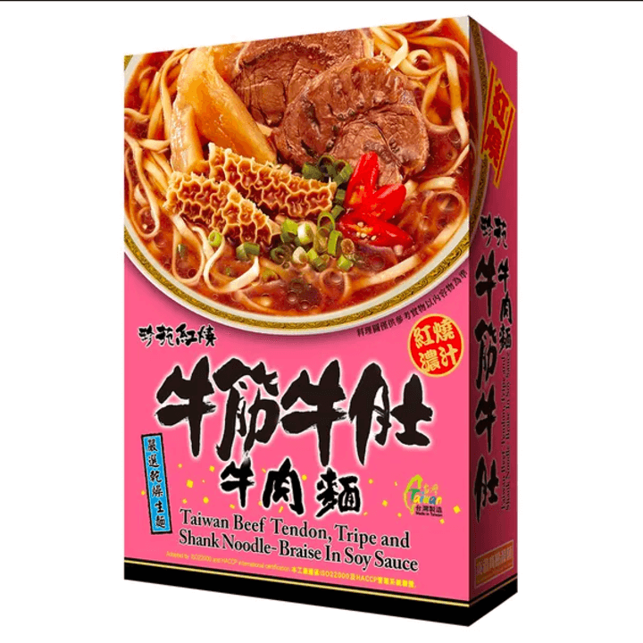 [珍苑] 紅燒牛筋牛肚牛肉麵 (530g)
